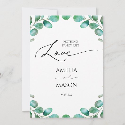 Botanische Nichts Liebe Extravagant nur Liebe Hoch Einladung (Rückseite)