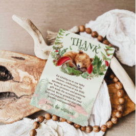 Botanische Niedliche Bärendusche Dankeskarte