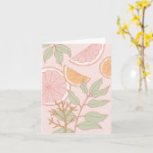 Botanische Note Card mit Citrus und Blätter Karte (Gelbe Blume)