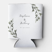 Botanische Olive Branch Blätter Italienische Hochz Dosenkühler (Vorderseite)