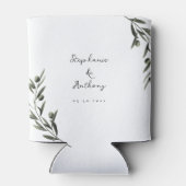 Botanische Olive Branch Blätter Italienische Hochz Dosenkühler (Rückseite)