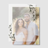 Botanische Olive Branch Blätter Italienische Hochz Pergament Einladungen (Versatz (Ehepaar))