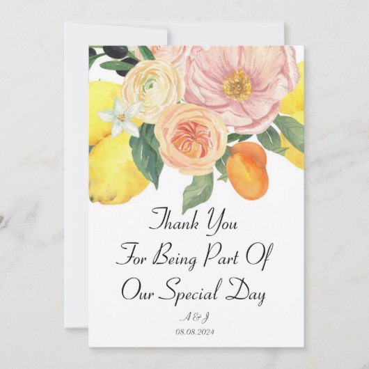 Botanische Orange Einladung (Vorderseite)