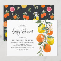 Botanische Orange- und Lemon Garland Babydusche