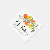 Botanische Orange- und Lemon-Summer-Baby-Dusche Serviette (Ecke)