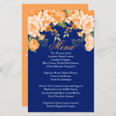 Botanische Orange- und Navy-Blue-Blume-Hochzeit - (Vorne/Hinten)