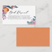 Botanische Orangen Babydusche Reservierungskarte Platzkarte (Vorne/Hinten)