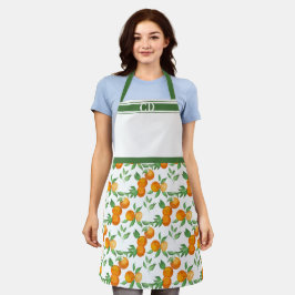 Botanische Orangen-Schürze Schürze