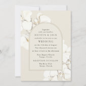 Botanische Orchideenhochzeit Einladung (Vorderseite)