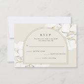 Botanische Orchideenhochzeit RSVP Karte (Vorderseite)