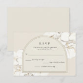 Botanische Orchideenhochzeit RSVP Karte (Vorne/Hinten)