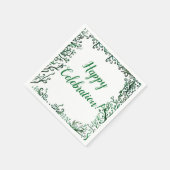 Botanische Ornamente Papier Napkins Serviette (Ecke)