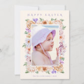 Botanische Osterfotokarte Feiertagskarte (Vorderseite)