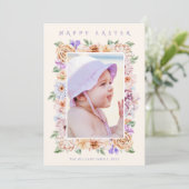 Botanische Osterfotokarte Feiertagskarte (Stehend Vorderseite)