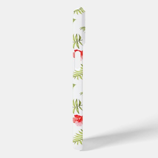 Botanische Palm-Blätter, modern rosa Monogramm Case-Mate iPhone Hülle (Rückseite / Rechts)