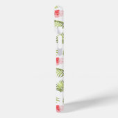 Botanische Palm-Blätter, modern rosa Monogramm Case-Mate iPhone Hülle (Rückseite / Links)