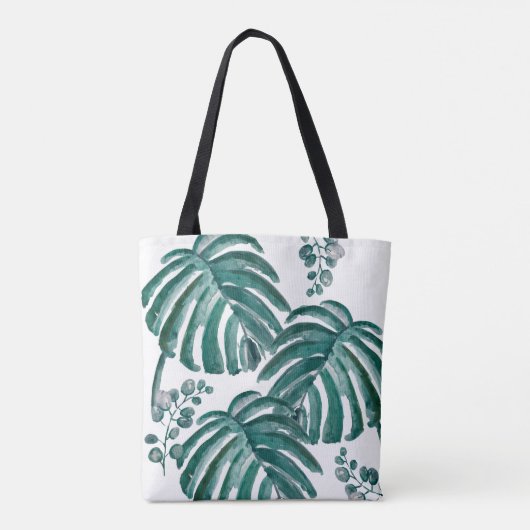 Botanische Palmblättertasche Tasche (Rückseite)