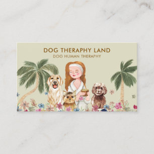 Botanische Palme Boho HUND MENSCH THERAPIE Visitenkarte