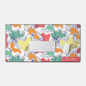 Botanische Palmen Blätter Bio Formen Schreibtischunterlage (Tastatur & Maus)