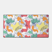 Botanische Palmen Blätter Bio Formen Schreibtischunterlage (Vorderseite)