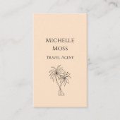 Botanische Palmen der modernen Minimalistischen tr Visitenkarte (Vorderseite)