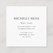 Botanische Palmen der modernen tropischen Blätter Quadratische Visitenkarte (Rückseite)