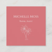 Botanische Palmen der modernen tropischen Blätter Quadratische Visitenkarte (Vorderseite)