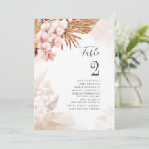 Botanische Pampas Grass Terracotta Tischnummer 2