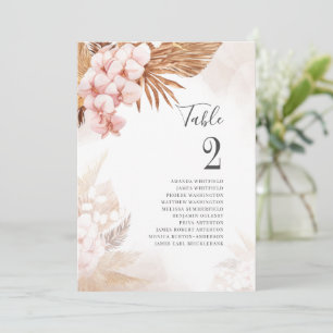 Botanische Pampas Grass Terracotta Tischnummer 2