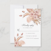 Botanische Pampas Grass Wasserfarbe RSVP Karte (Vorderseite)