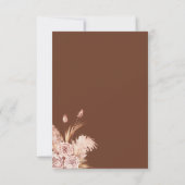 Botanische Pampas Grass Wasserfarbe RSVP Karte (Rückseite)