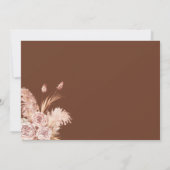 Botanische Pampas Grass Wasserfarbe Save The Date (Rückseite)