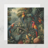 Botanische Papageienlandschaft und Ananas (Vorne/Hinten)