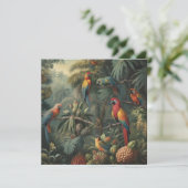 Botanische Papageienlandschaft und Ananas (Stehend Vorderseite)