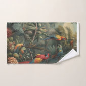 Botanische Papageienlandschaft und Ananas Badhandtuch Set (Handtuch)