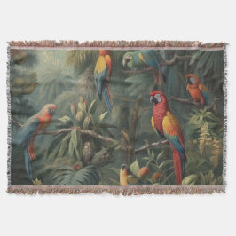 Botanische Papageienlandschaft und Ananas Decke