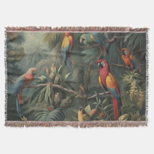 Botanische Papageienlandschaft und Ananas Decke (Vorderseite)