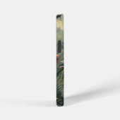 Botanische Papageienlandschaft und Ananas iPhone Hülle (Rechte Seite)