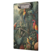 Botanische Papageienlandschaft und Ananas Klemmbrett (Links)
