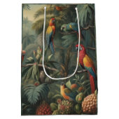 Botanische Papageienlandschaft und Ananas Mittlere Geschenktüte (Rückseite)