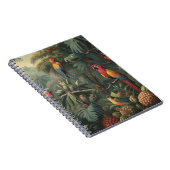 Botanische Papageienlandschaft und Ananas Notizblock (Rechte Seite)