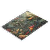 Botanische Papageienlandschaft und Ananas Notizblock (Linke Seite)