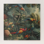 Botanische Papageienlandschaft und Ananas Puzzle (Horizontal)