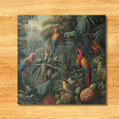 Botanische Papageienlandschaft und Ananas Puzzle