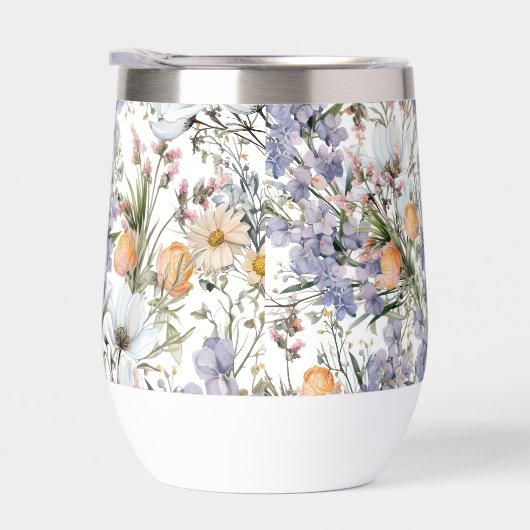 Botanische Pastellfarben Wildblume Blütensommer (Rechts)