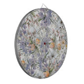 Botanische Pastellfarben Wildblume Blütensommer Dartscheibe (Vorderseite Links)