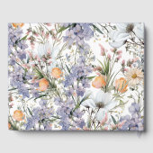 Botanische Pastellfarben Wildblume Blütensommer Gästebuch (Rückseite)