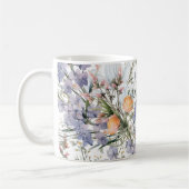 Botanische Pastellfarben Wildblume Blütensommer Kaffeetasse (Links)