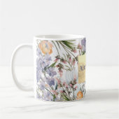 Botanische Pastellfarben Wildblume Blütensommer Kaffeetasse (Links)