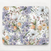 Botanische Pastellfarben Wildblume Blütensommer Mousepad (Vorne)